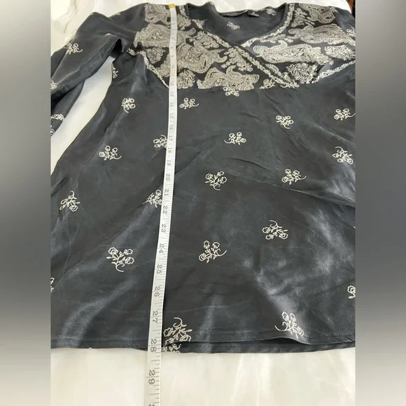 New York City Design Co Y2K Silk Fairy Top M Floral Paisley Whimsigoth Fairy - Picture 6 of 11